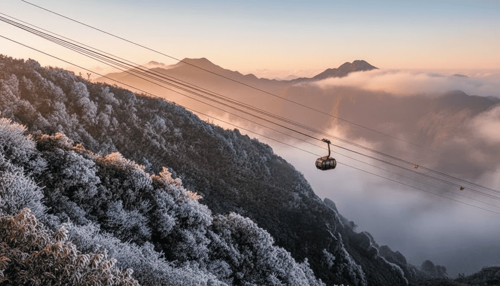 The Fansipan cable car holds Guinness World Records for being the world's longest nonstop 3-rope cable car system at 6,292.5 meters