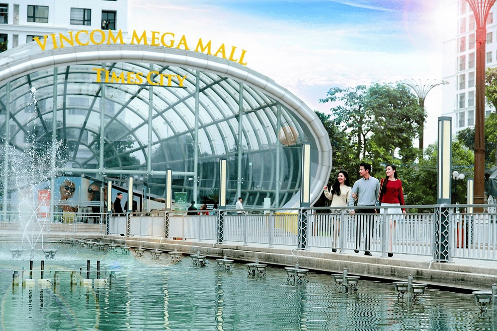 Vincom Mega Mall Times City is like a modern and magnificent miniature city, with unique architecture and cool green space (Source: Vin Group)