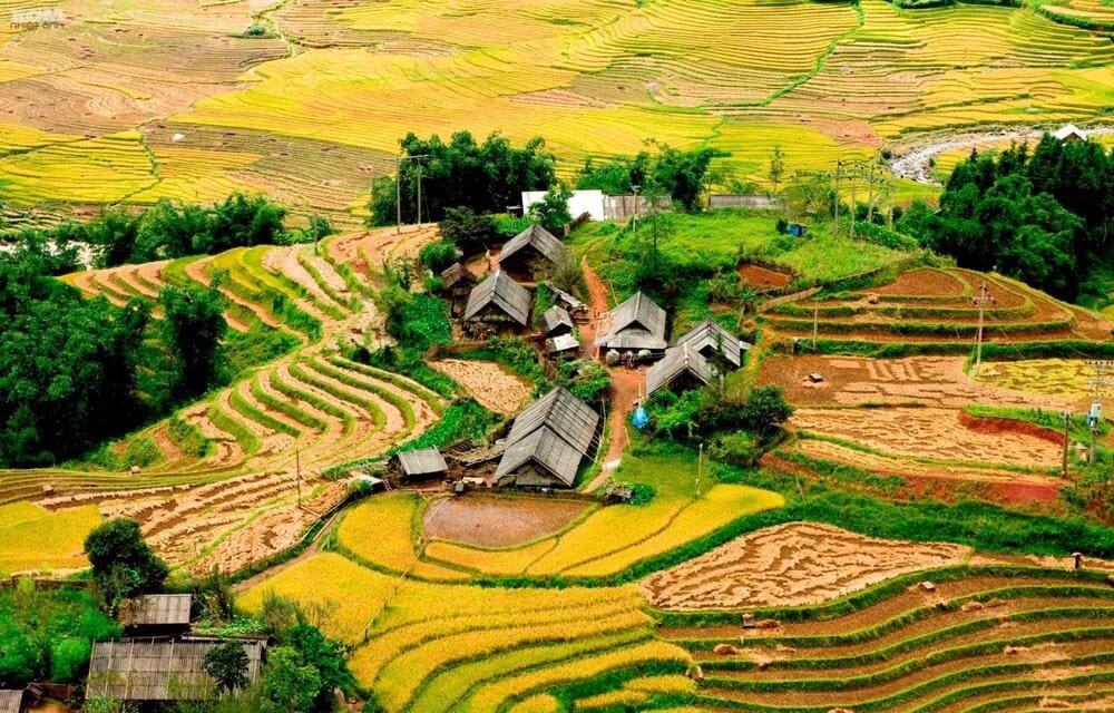 Sapa is famous for its picturesque scenery, with breathtaking views of terraced rice fields, towering mountains, and lush valleys