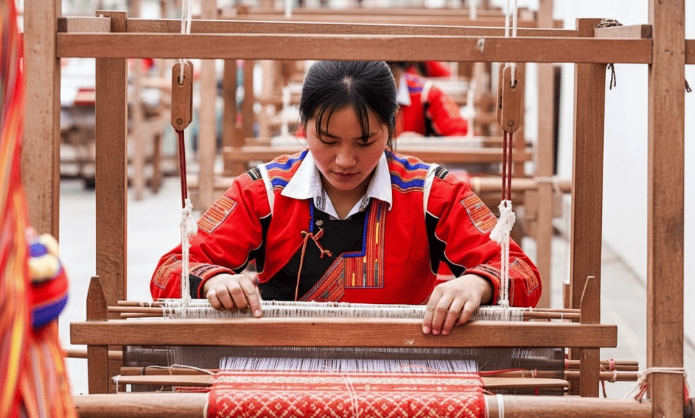 Visitors can watch the weavers at work and even participate in workshops to learn this unique craft