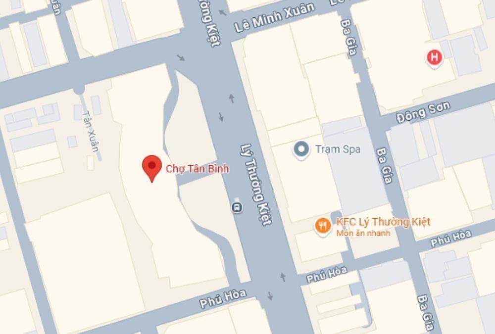 Map of Tan Binh Market