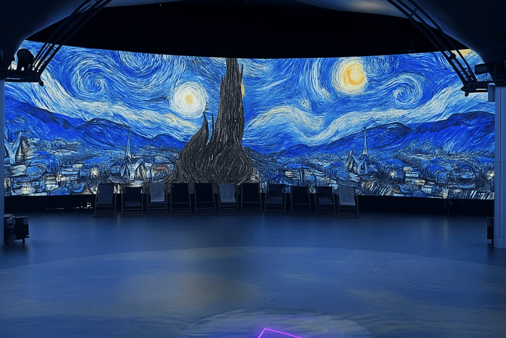 Van Gogh’s famous paintings come to life through mesmerizing lights