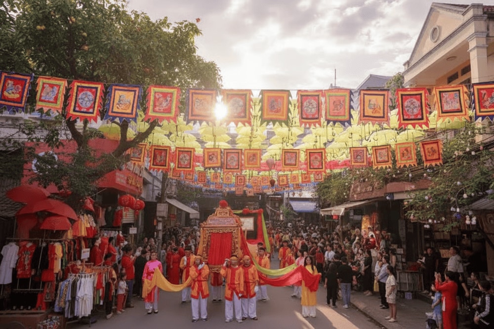 Join the lively Van Phuc Silk Village Festival, an annual celebration of tradition and craftsmanship