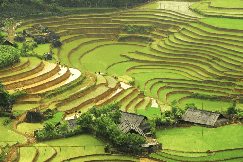 The weather in Northern Vietnam in October becomes cooler and drier, with a slight chill toward the end of the month (Source: Vietnam Airlines)