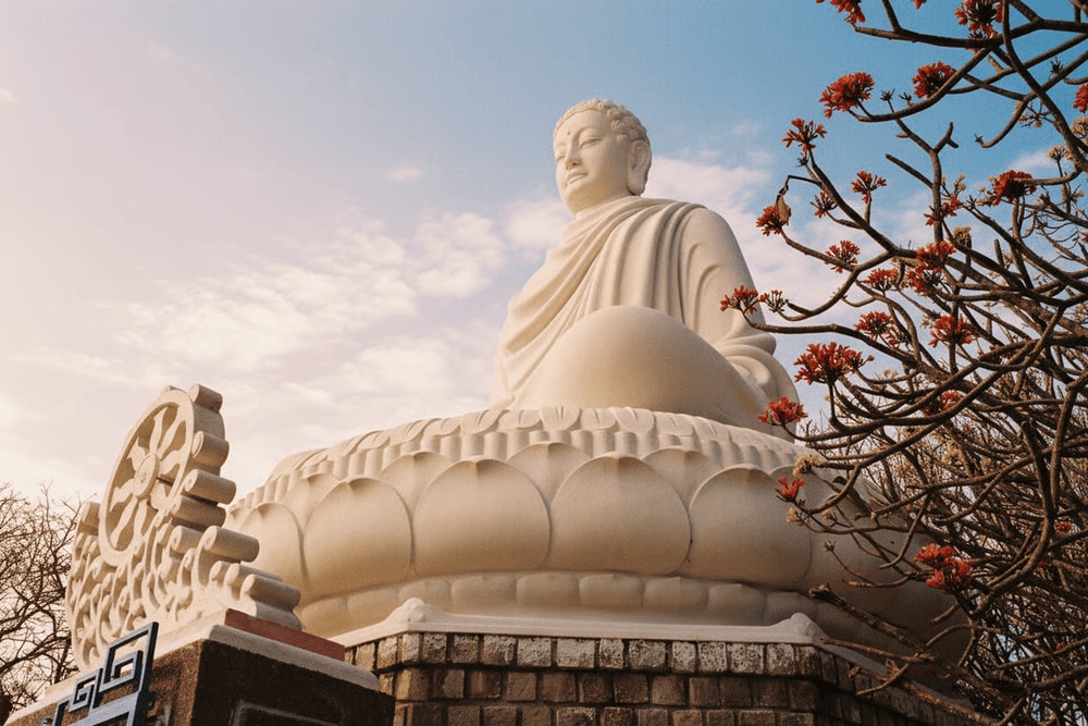 The lotus is deeply embedded in Buddhist traditions as a symbol of enlightenment and spiritual growth