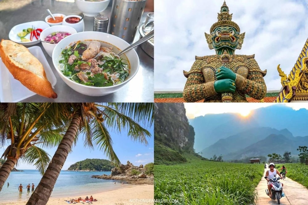 Vietnam and Thailand situated nearby but can give you different experiences