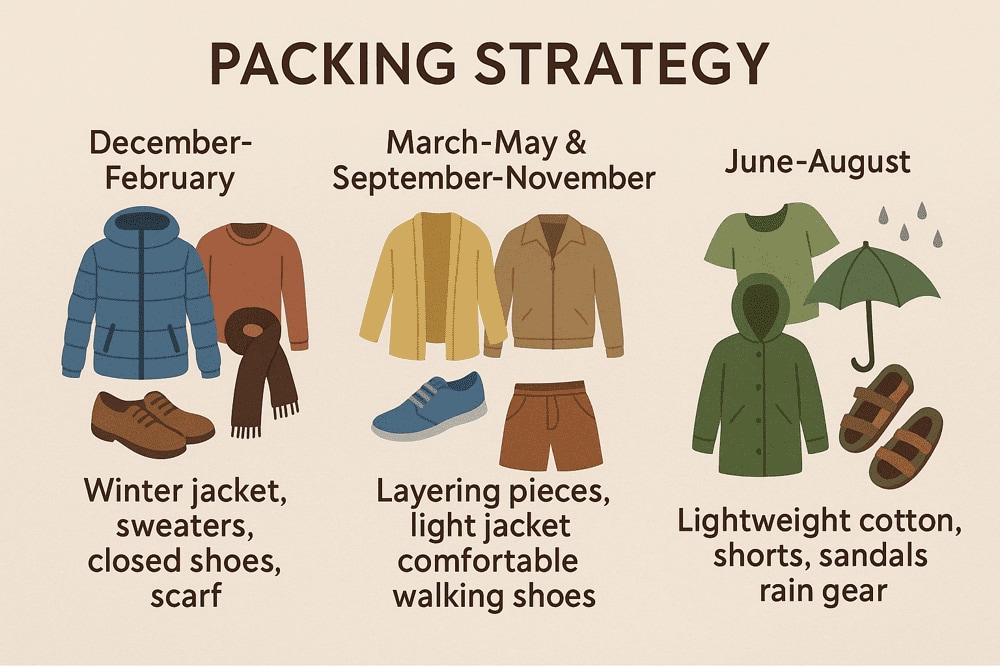 Seasonal packing strategy when visiting Hanoi