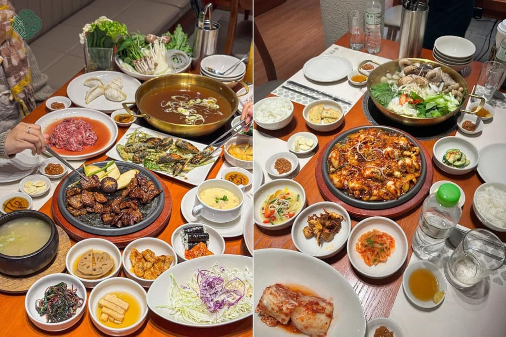 Thực đơn đa dạng và được xây dựng tỉ mỉ từ món thịt nướng, lẩu cho đến hải sản ngâm tương, cơm trộn, v.v chuẩn vị Hàn (Nguồn: Samwonjung - My Dinh)