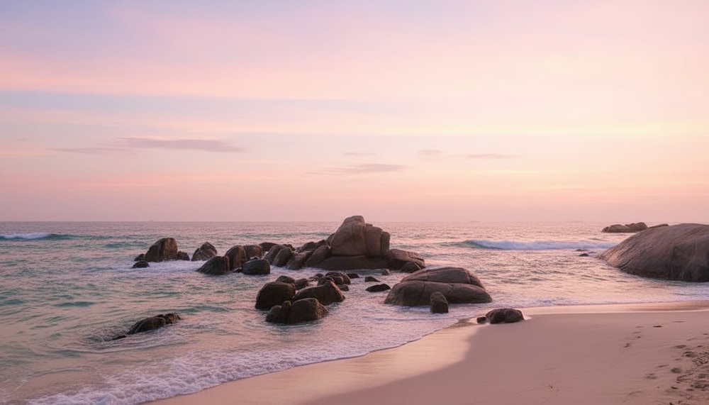 Biển Cà Ná có làn nước trong xanh, thơ mộng