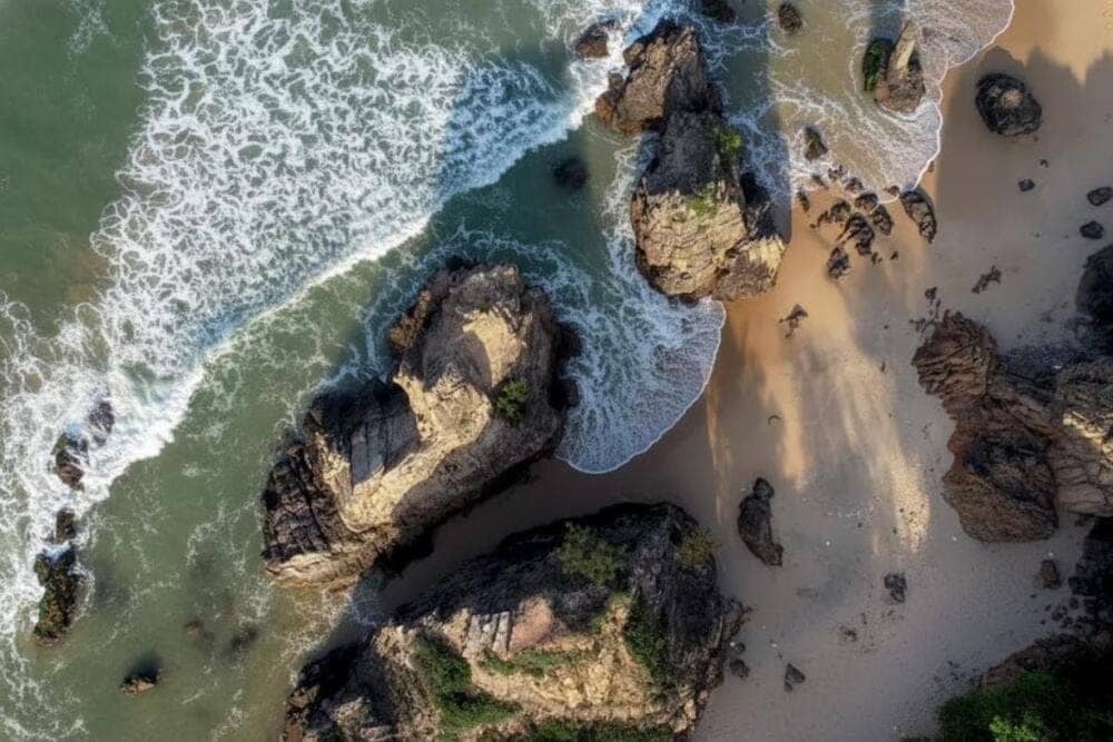 Biển Đá Nhảy hùng vĩ từ trên cao