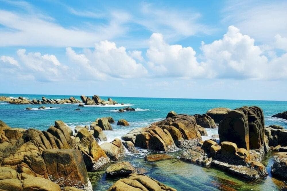 Những phiến đá được hình thành từ hàng triệu năm do tác động bởi nước và sóng gió