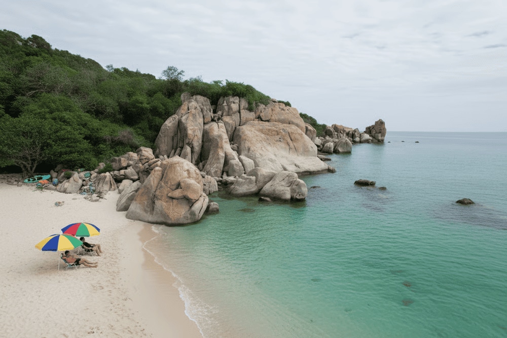 Bãi Kinh nhìn từ trên cao