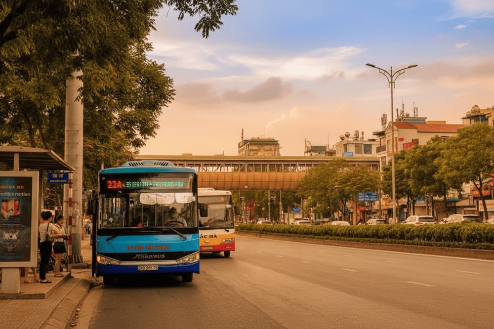 Có nhiều tuyến bus thuận tiện đến bảo tàng Hà Nội như 21B, 22A, 22B, 35A, 39, 50, 60A, 60B