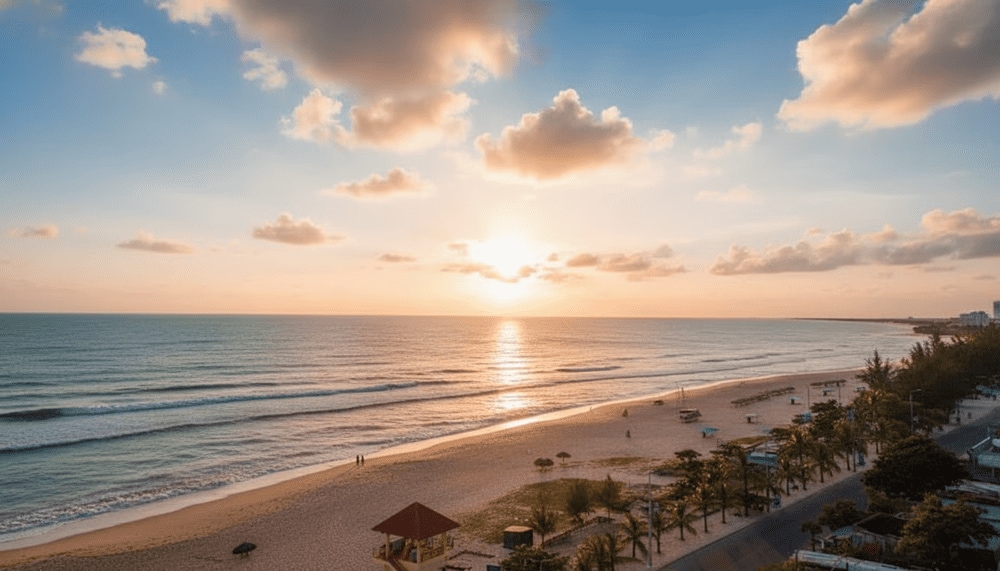 Với vị trí địa lý đắc địa, biển Nhật Lệ sở hữu cảnh quan thiên nhiên tuyệt đẹp, hòa quyện giữa núi, sông và biển