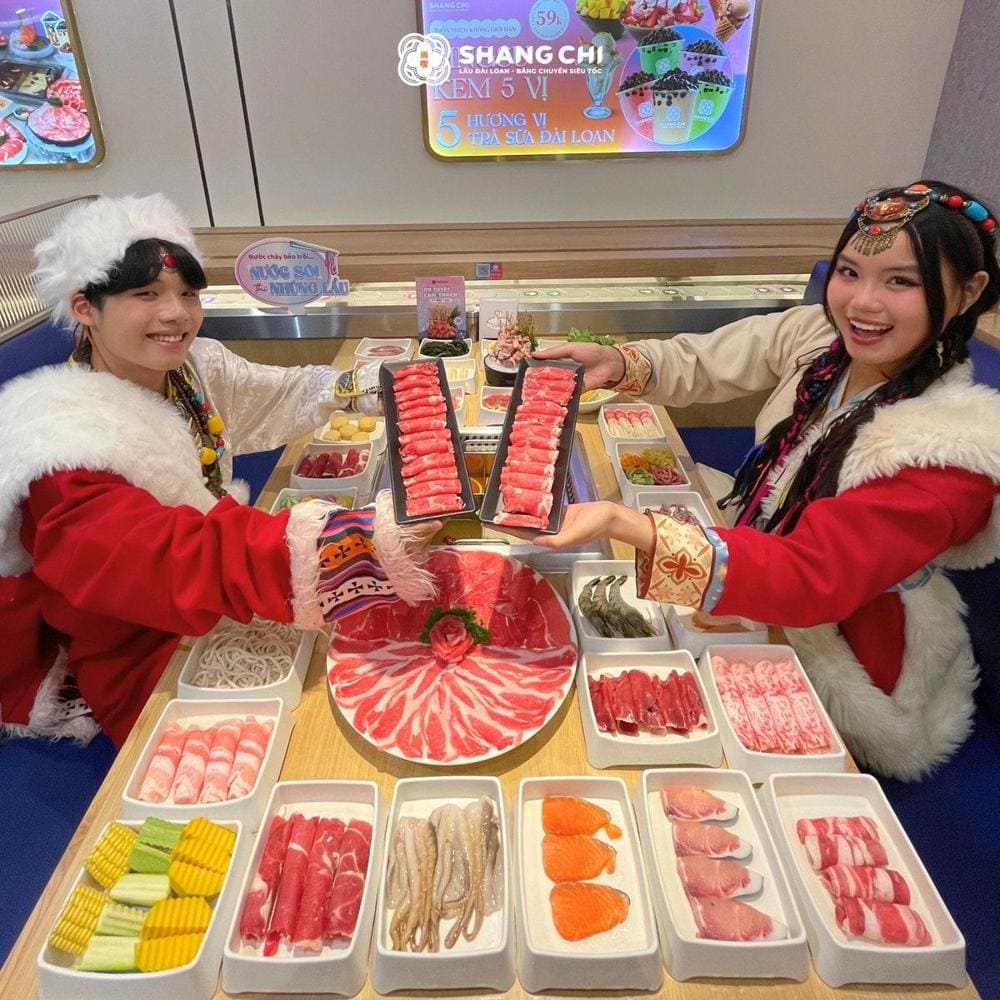 Lẩu băng chuyền hương vị Đài Loan với 6 vị nước lẩu hấp dẫn