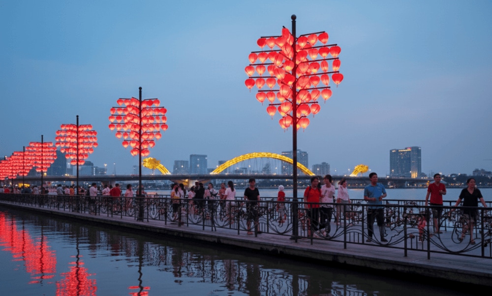 Cầu tình yêu là biểu tượng của thành phố Đà Nẵng, nổi tiếng với trải nghiệm móc khóa tình yêu dành cho đôi lứa