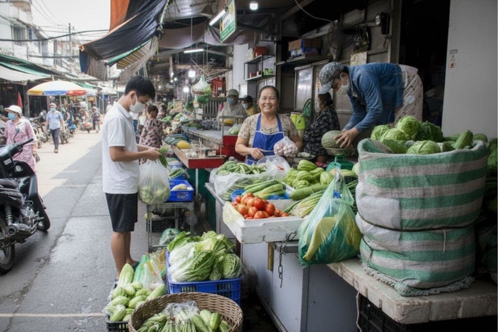 Khu vực bán nhu yếu phẩm hàng ngày