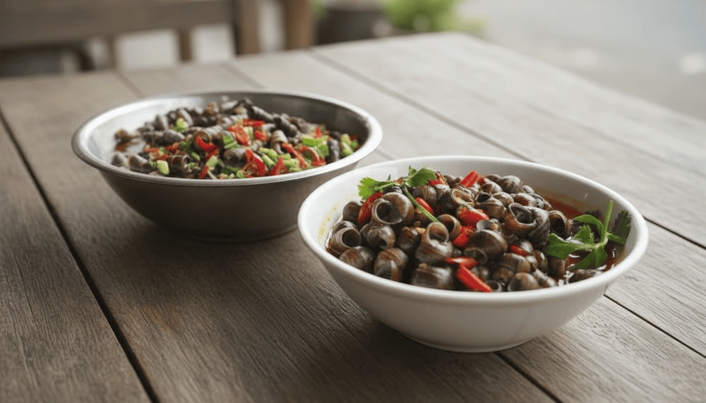 Chợ Cồn là nơi lý tưởng để thưởng thức những món ốc trứ danh