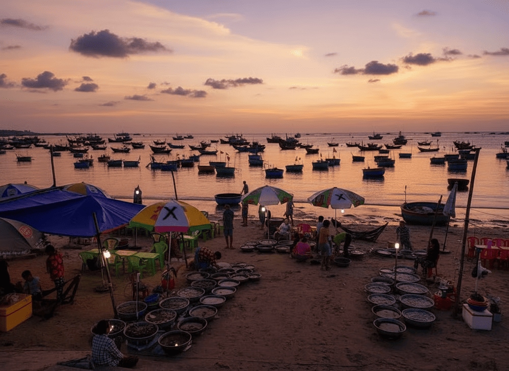 Chợ Mũi Né là một trong những điểm đến thú vị, đặc biệt đối với những ai muốn khám phá văn hóa làng chài