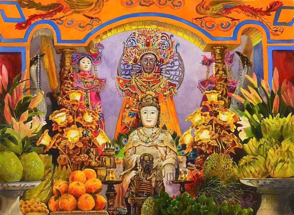 Khu vực Chánh Điện rộng rãi, được trang hoàng uy nghiêm (Nguồn: Vietnam.vn)