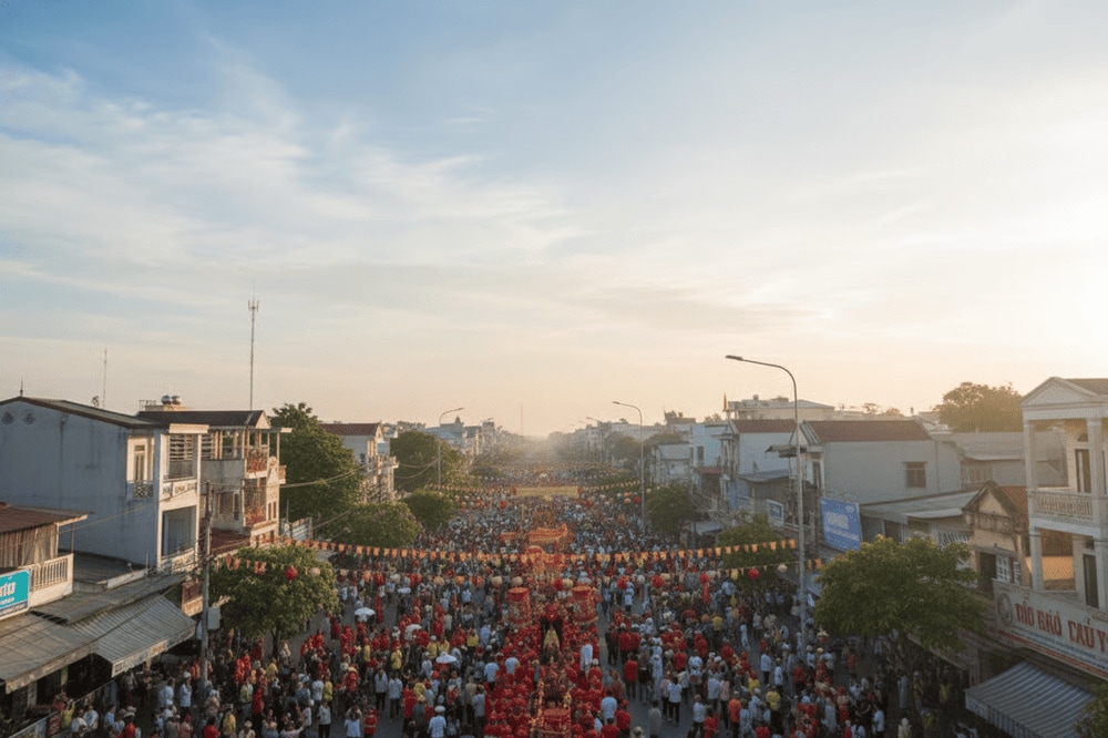 Du khách ngày Vía Bà Thiên Hậu và cầu mong bình an cho gia đình