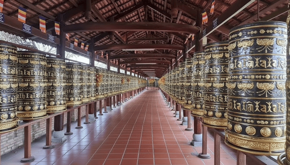 108 Trụ Kinh Luân tại chùa Gò Kén