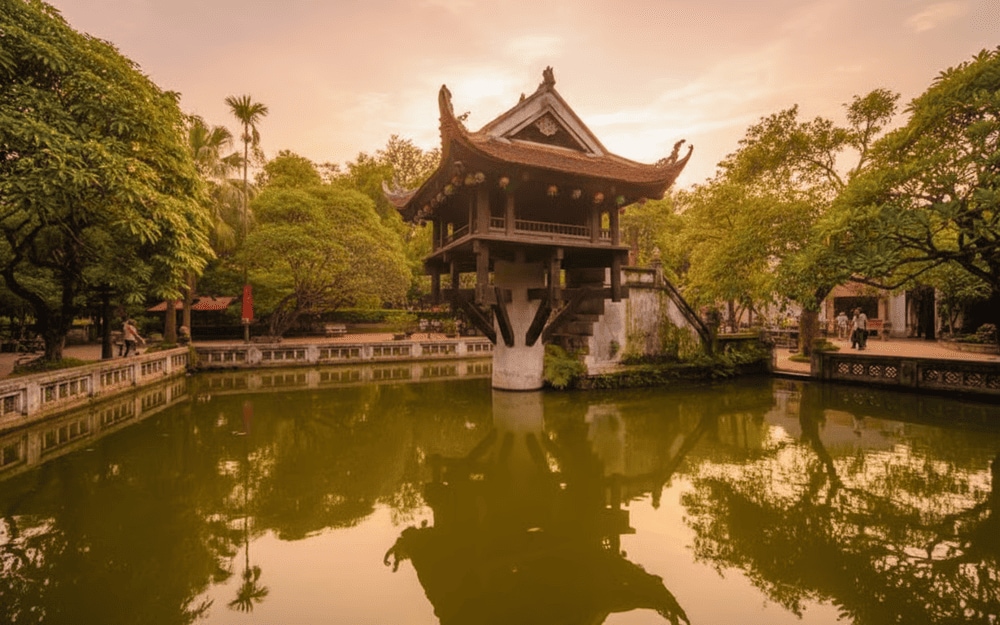 Thiết kế lấy cảm hứng từ hoa sen không chỉ phản ánh sự thuần khiết và giác ngộ mà còn ẩn chứa câu chuyện về giấc mơ của vua Lý Thái Tông