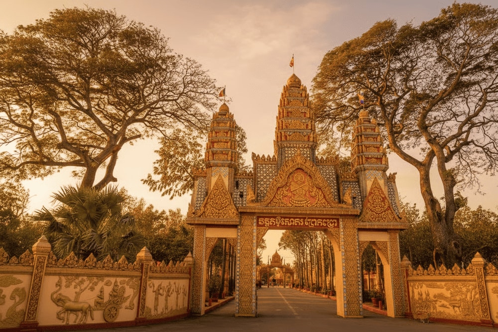 Bước qua cánh cổng ấy, bạn như được đưa vào một thế giới tâm linh tĩnh lặng và huyền bí