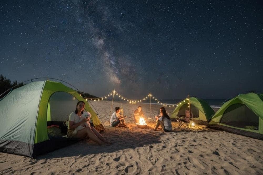 Cắm trại trên bãi biển