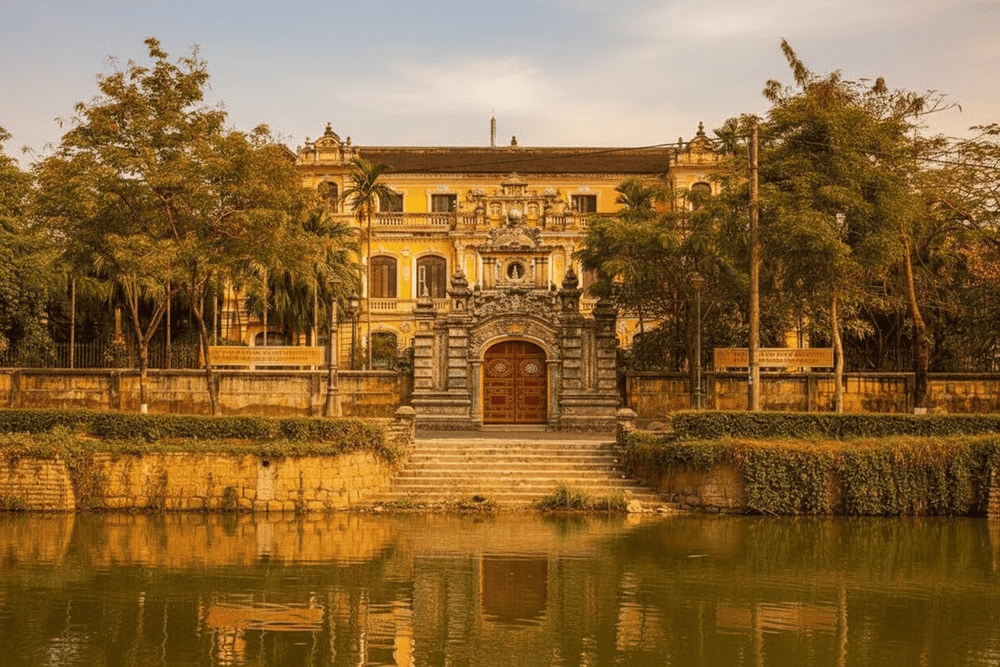 Cung An Định cách bờ sông An Cựu chỉ một con đường nhỏ