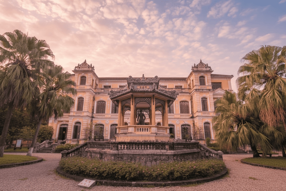 Cung An Định chỉ cách trung tâm thành phố 2km và dễ dàng tìm đến bằng nhiều loại phương tiện