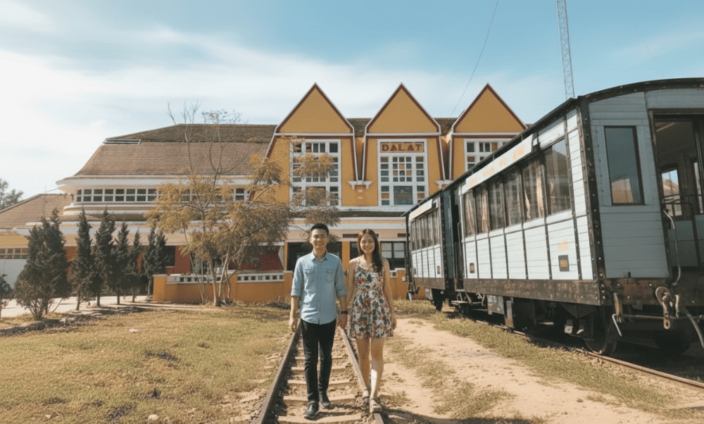 Những toa tàu gỗ và đầu tàu hơi nước cũng là những góc check-in lý tưởng, mang đến trải nghiệm không thể quên trong hành trình khám phá thành phố