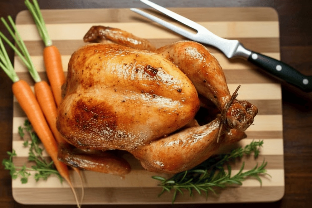 Gà sau khi nướng lên có mùi thơm lừng