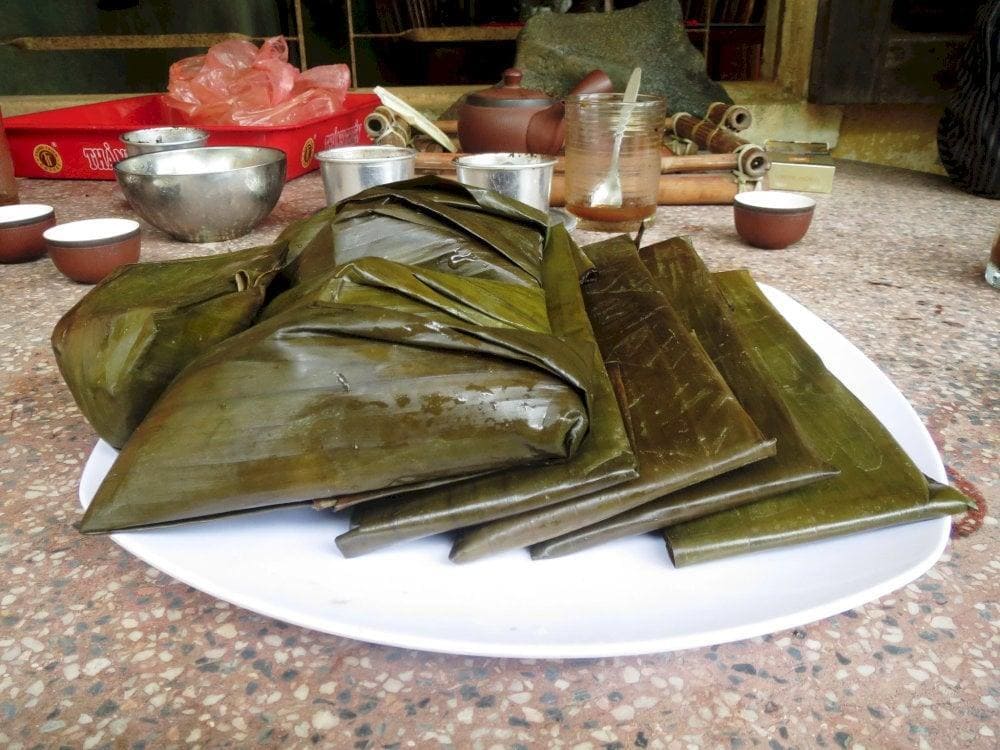 Bánh thốt nốt vỏ xanh lá chuối nhân ngọt thanh