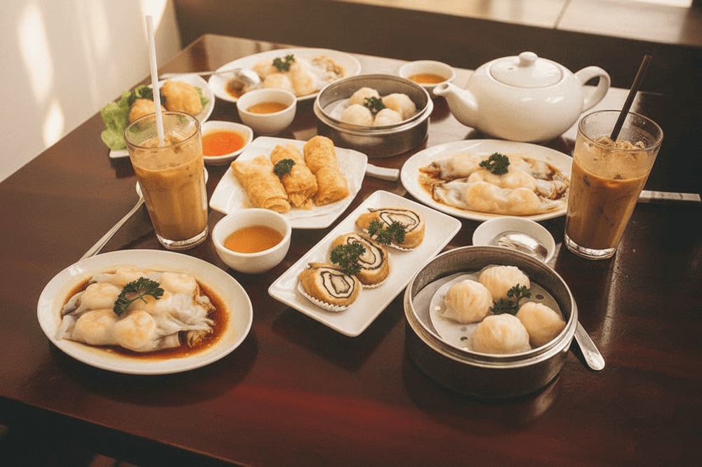 Thực đơn dimsum tại các quán ăn, nhà hàng rất đa dạng với nhiều món hấp dẫn, đáp ứng khẩu vị của nhiều du khách