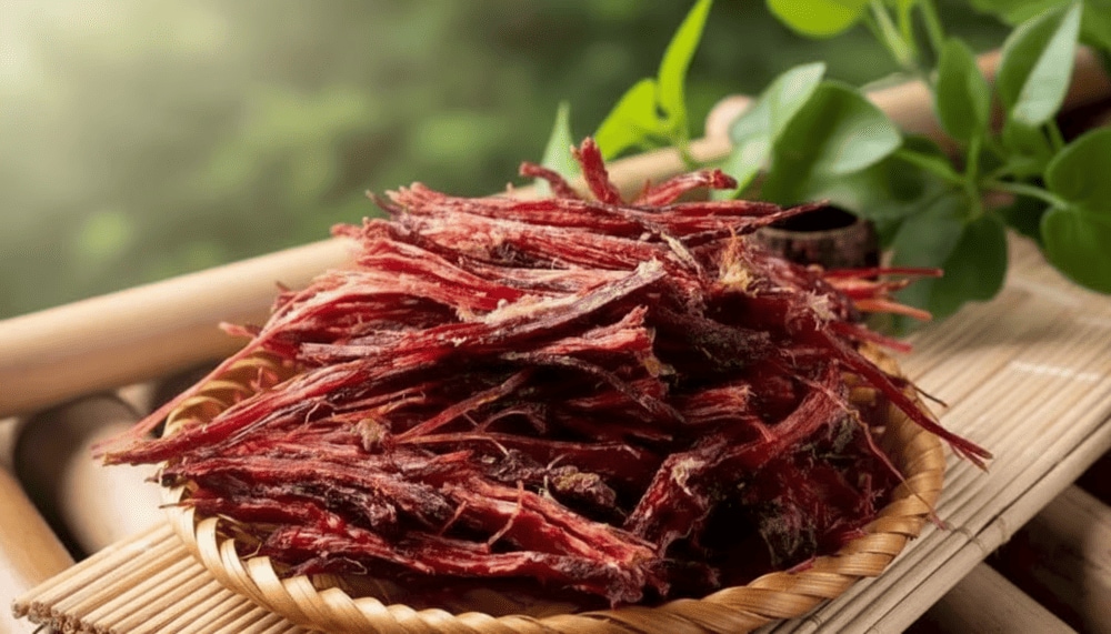 Món thịt trâu có hương vị đậm đà, cay cay, tạo nên nét đặc sắc khó cưỡng của ẩm thực vùng núi