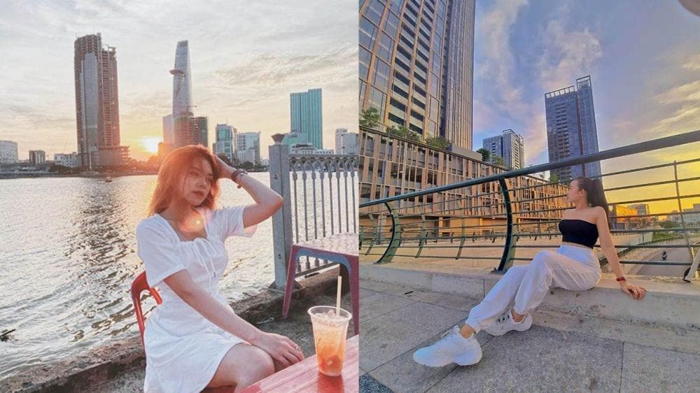 View sông Sài Gòn từ nóc hầm Thủ Thiêm cực kỳ ấn tượng