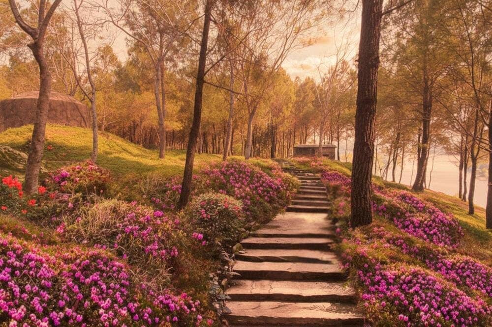 Đồi Vọng Cảnh vào mùa hoa sim nở