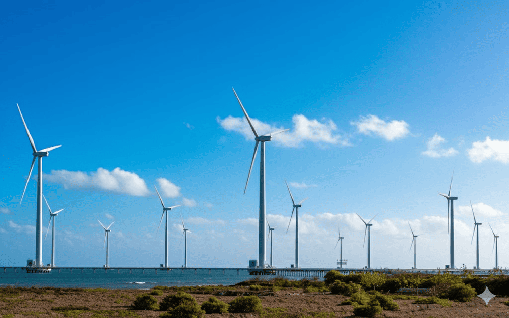 Cánh đồng điện gió Bạc Liêu