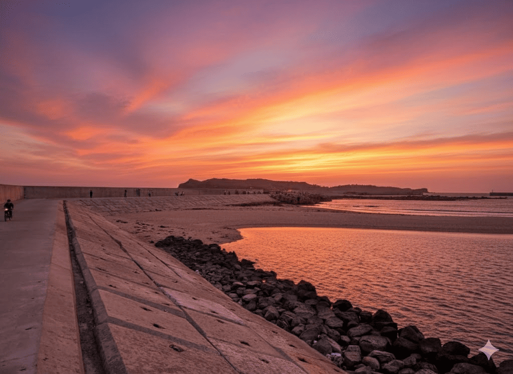 Bãi Triều Dương là nơi lý tưởng cho các hoạt động dã ngoại