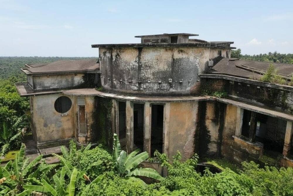 Ngôi nhà mang đậm kiến trúc Pháp cổ kính, gợi nhớ vẻ đẹp xa xưa giữa lòng thị xã.