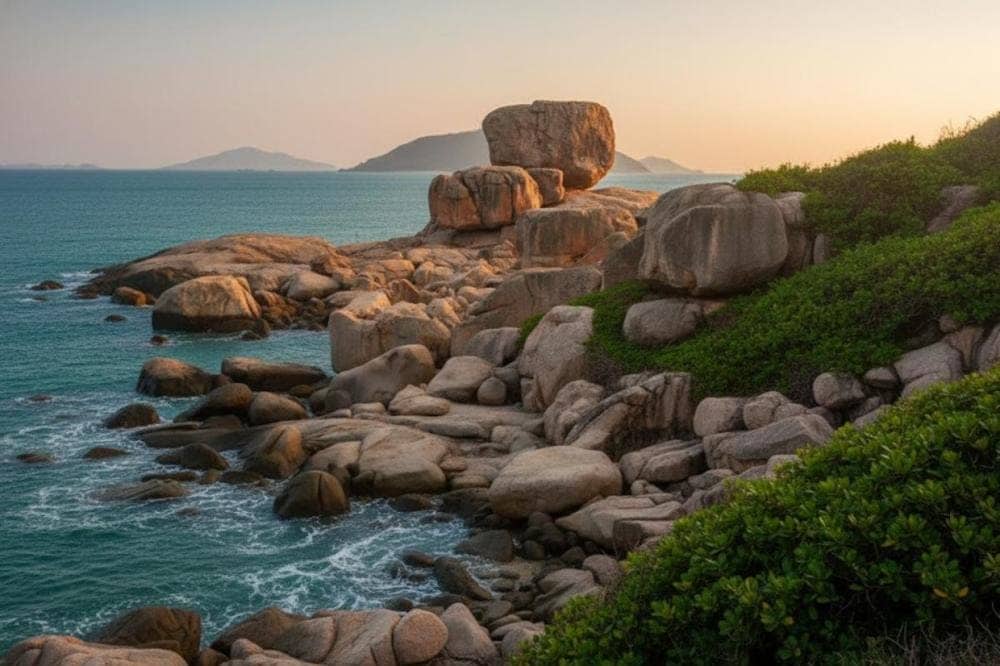 Check in tại tuyệt tác thiên nhiên Hòn Chồng và Hòn Vợ.