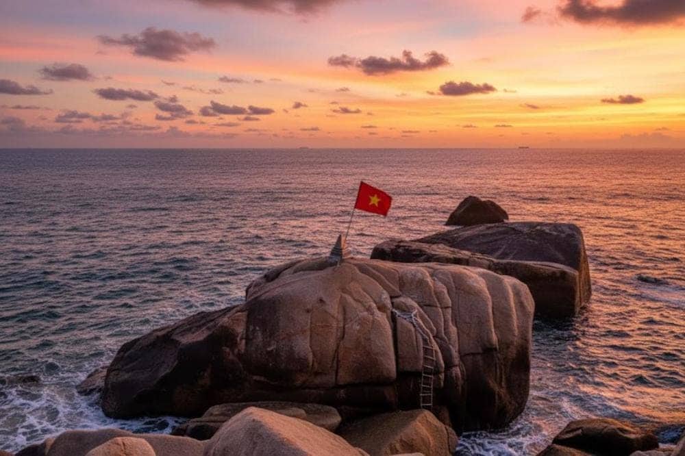 Du khách sẽ không thể quên trải nghiệm đón bình minh tại Mũi Đôi.