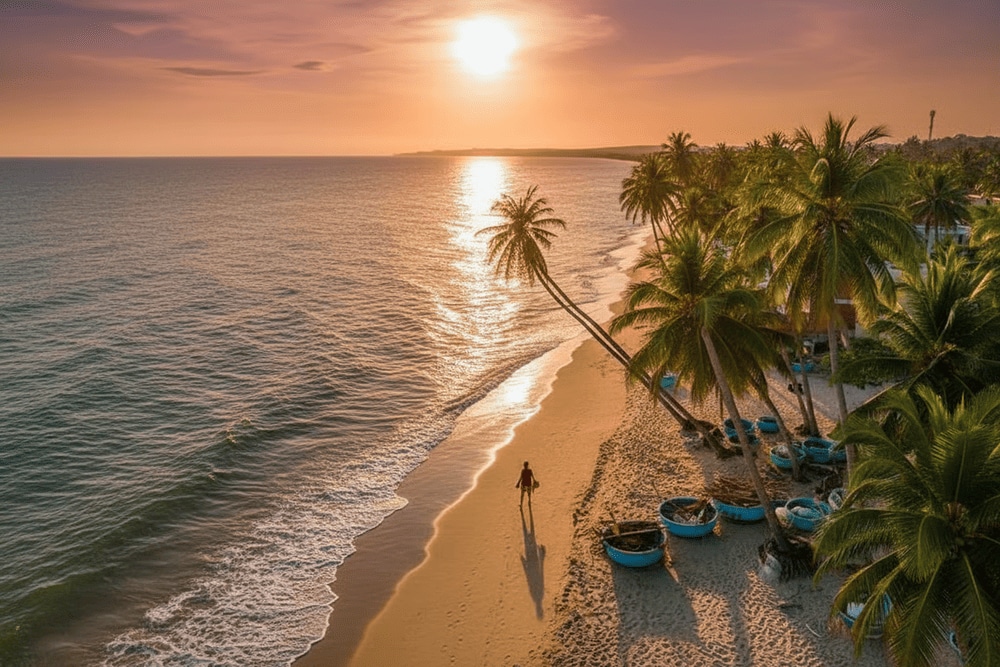 Mũi Né sở hữu nhiều bãi biển đẹp và khí hậu ôn hoà, lý tưởng cho các hoạt động du lịch