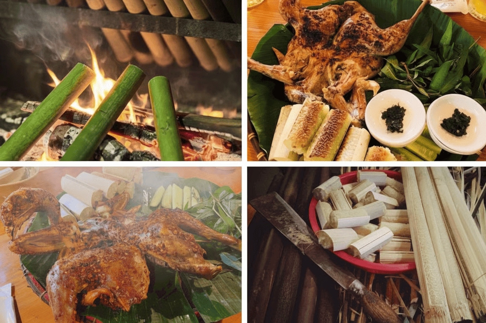 Gà nướng mắc khén thơm lừng, da giòn vàng óng, thịt mềm ngọt chấm cùng chẩm chéo cay nồng đậm vị