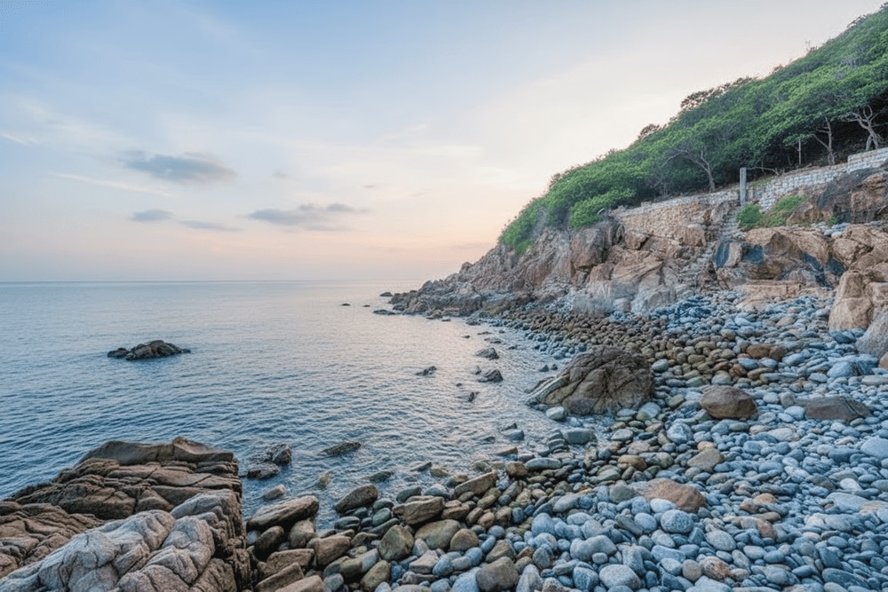 Khung cảnh Bãi đá trứng từ trên cao