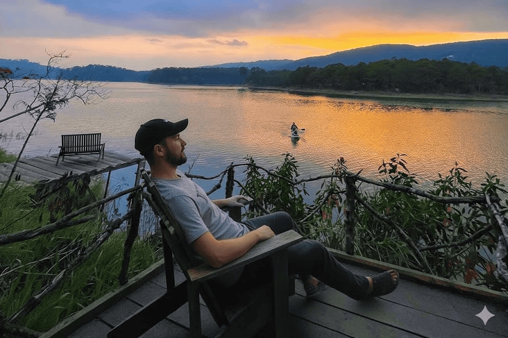 Cảm giác yên bình và thư thái khi được hòa mình vào cảnh sắc thiên nhiên sẽ giúp bạn xua tan mọi âu lo, muộn phiền trong cuộc sống