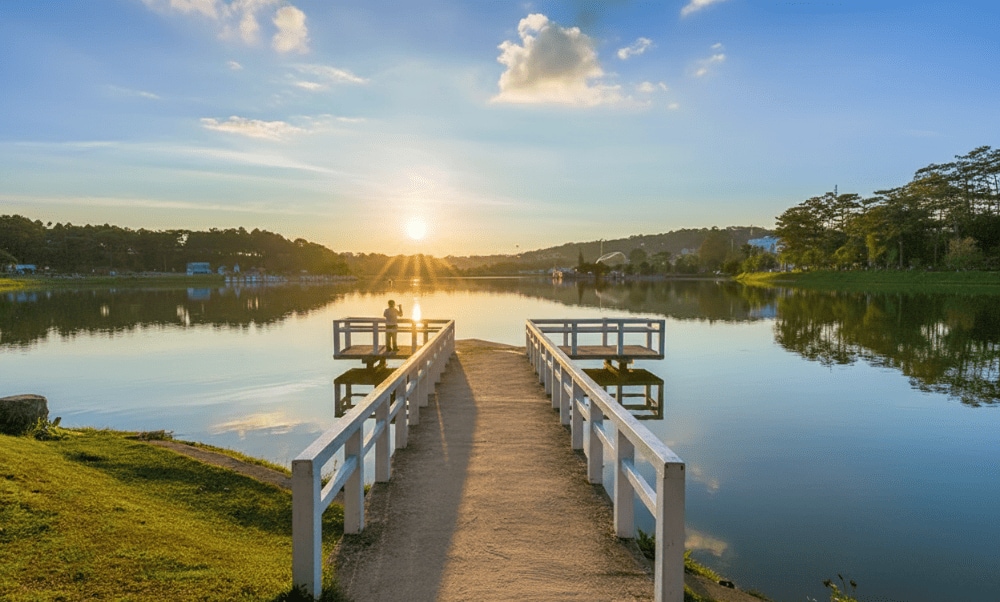 Mùa hè cũng là khoảng thời gian lý tưởng để trốn cái nắng gay gắt và tìm về không gian dịu mát bên hồ Xuân Hương