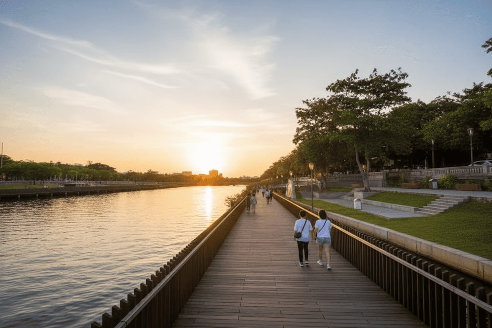 Cầu đi bộ gỗ lim