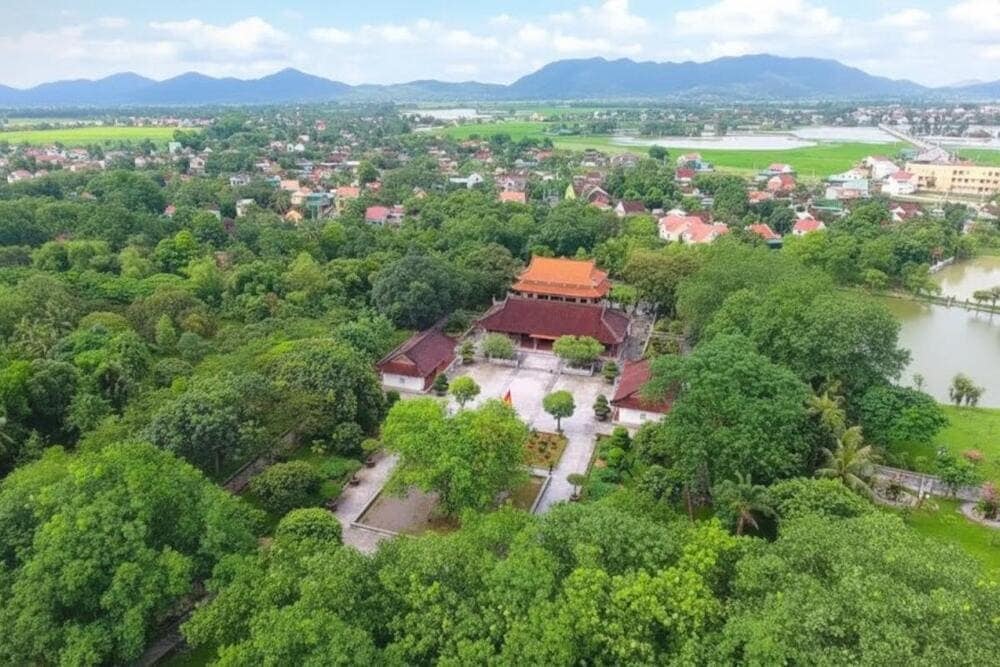 Một góc làng Sen, xã Kim Liên.